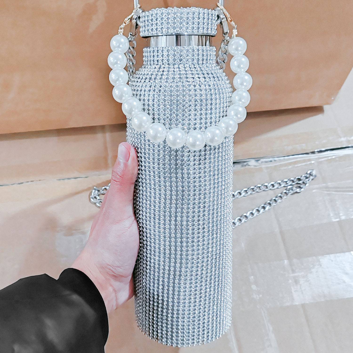 17OZ Diamond-Studded Double-Wall Stainless Steel Thermos Cup 6