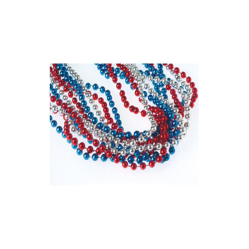 Patriotic Bead Necklaces - Assorted, custom team spirit item with logo imprint 2