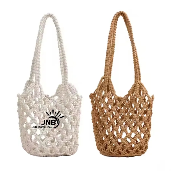 Round Botton Hollow Woven Tote