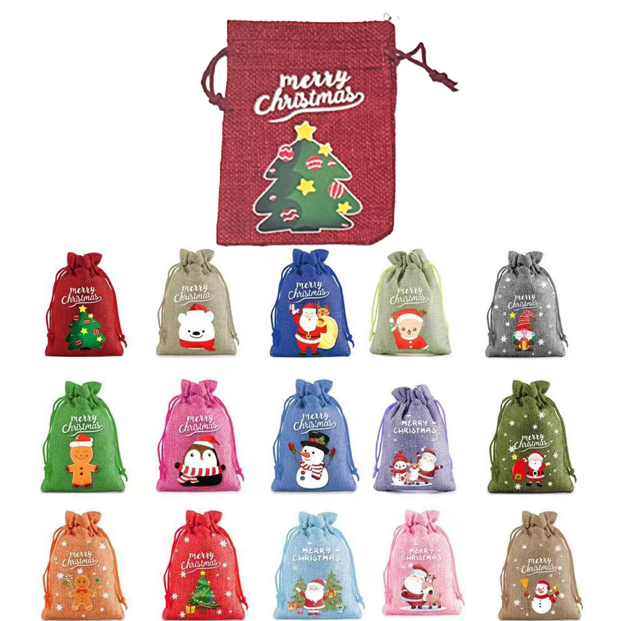 Christmas Candy Gift Bag with Drawstring 3