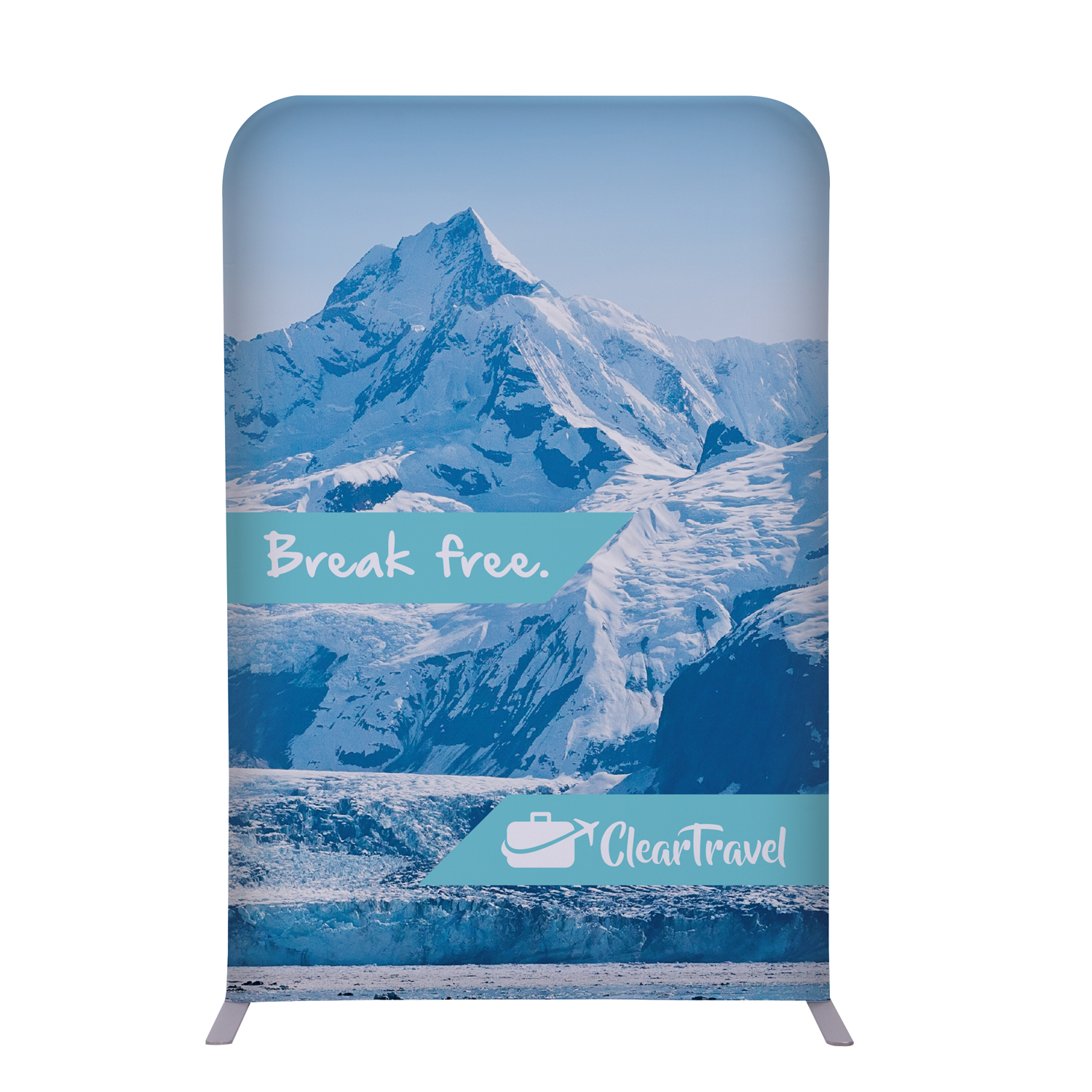 3'W x 54"H EuroFit™ Straight Wall Kit (Recycled Polyester Knit) 2