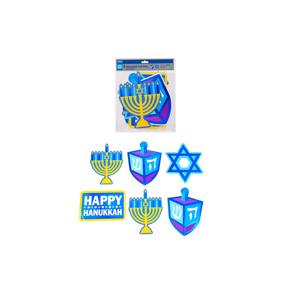 Hanukkah Paper Cutouts - 10" 2