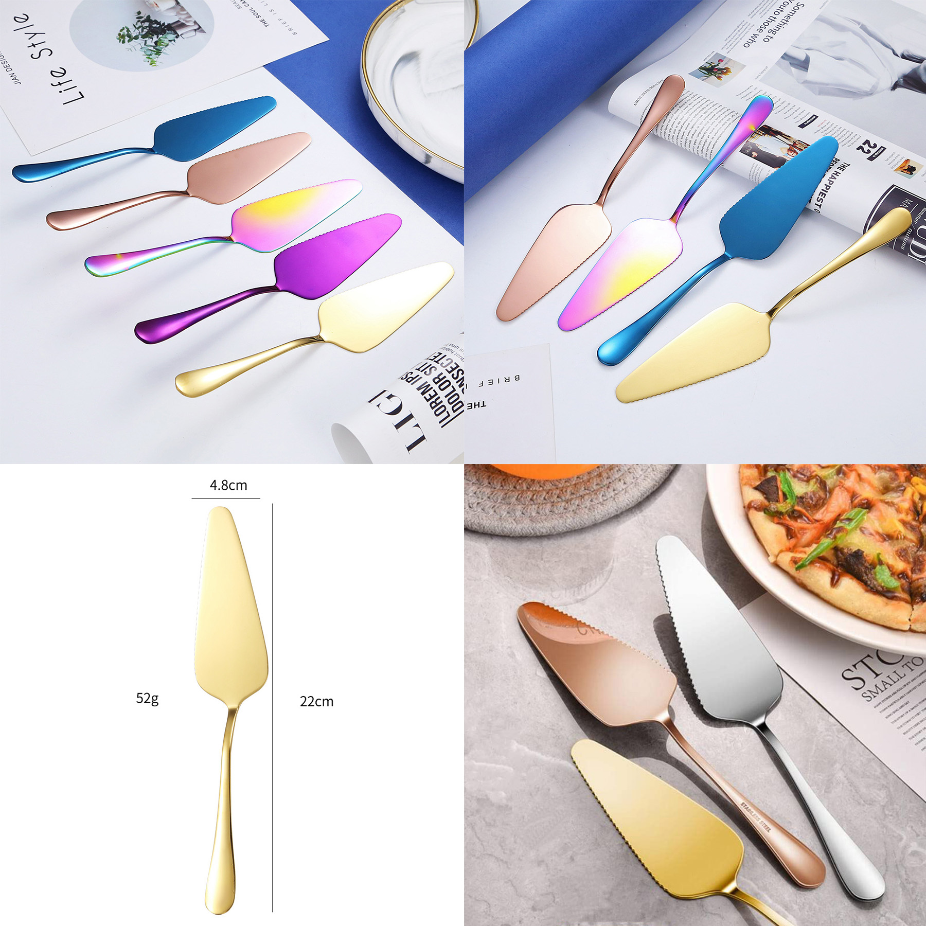 Stainless Steel Dessert Pastry Pie Cake Servers 2