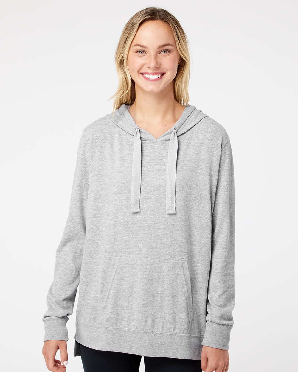 Women's Sueded Jersey Hooded Sweatshirt - W21404 1