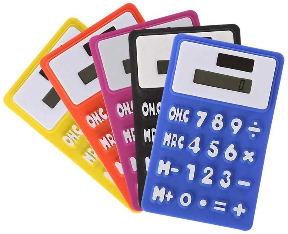 Flexible Silicone Solar Powered Calculator 2