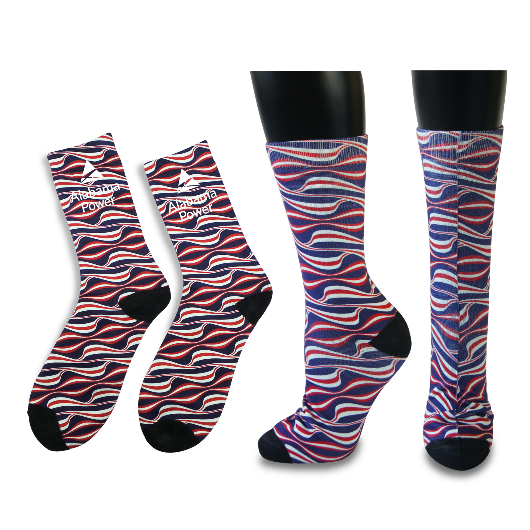 Free Shipping Athletic Mid Calf Socks with Full Color Sublimation/ 4