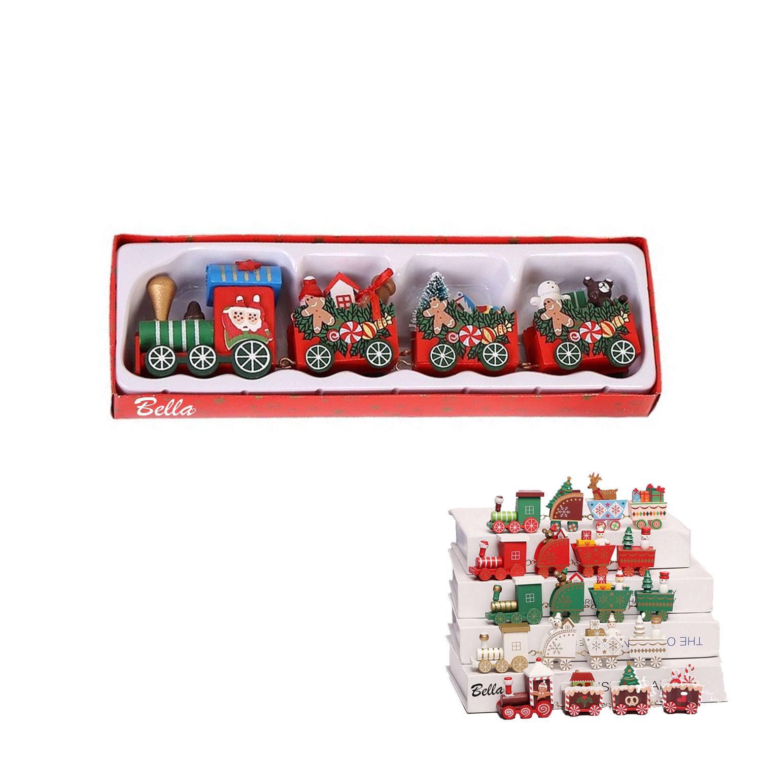 Christmas Wooden Train Decoration 2