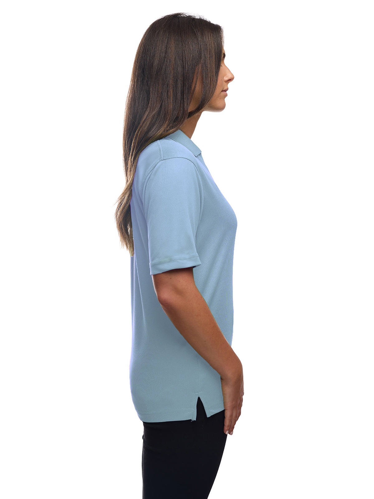 Blue Generation - Women's Pocketless Wicking V-Neck Polo 47