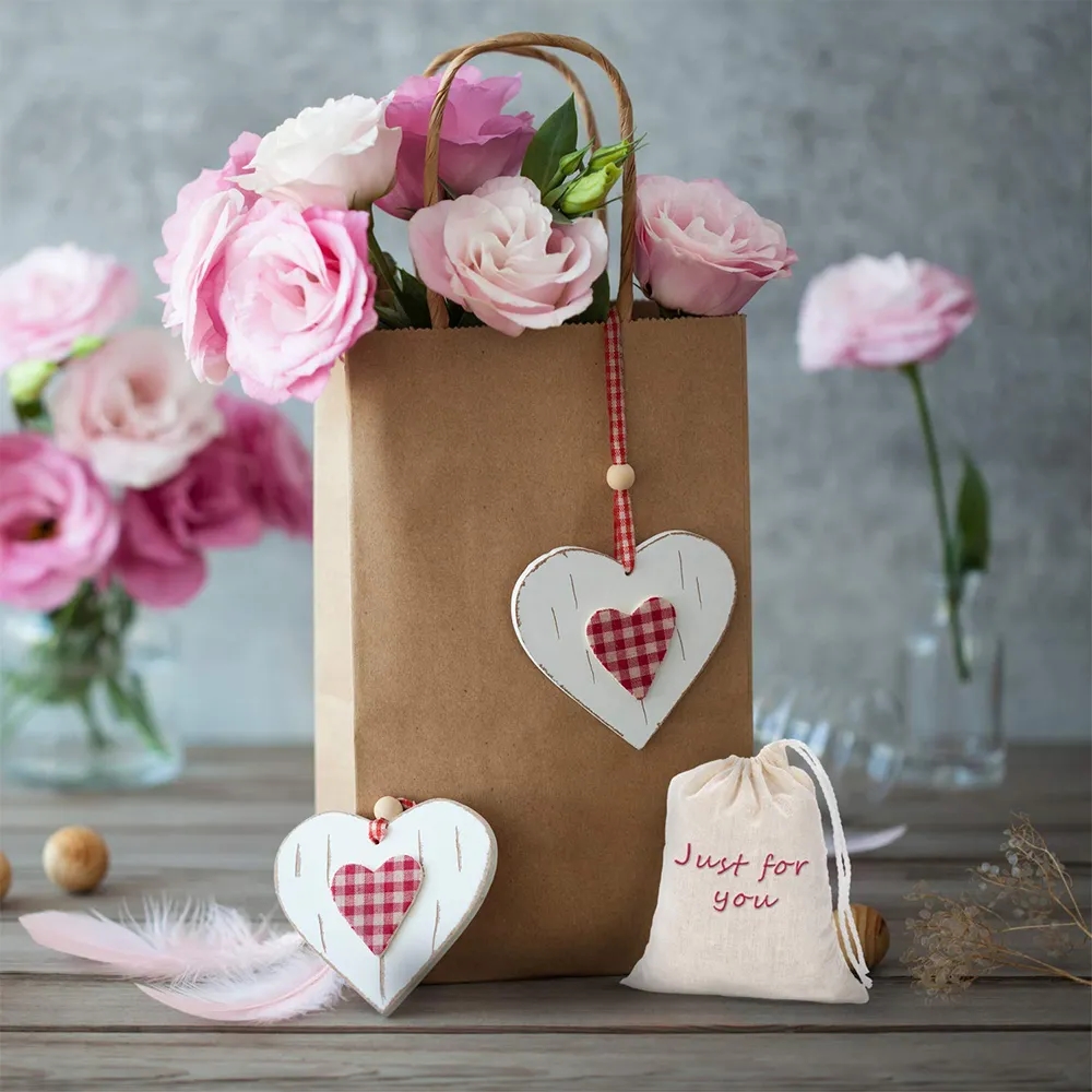 Cotton Linen Drawstring Gift Bag 14