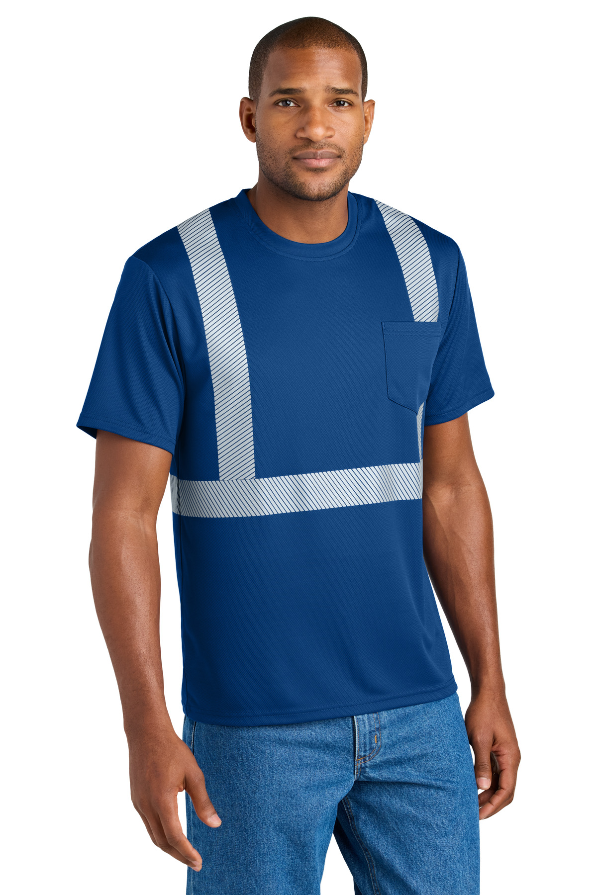 CornerStone Enhanced Visibility Segmented Tape Tee CS206 16