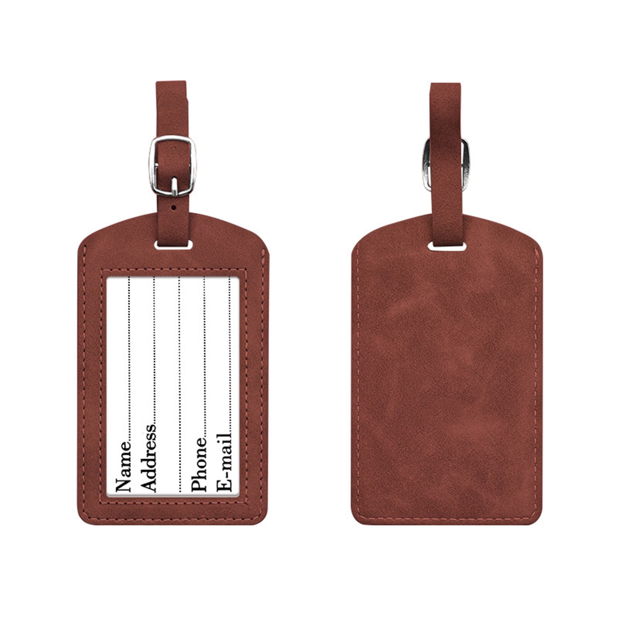 Debossed Premium Letherette Luggage Tag with Visable Window 9
