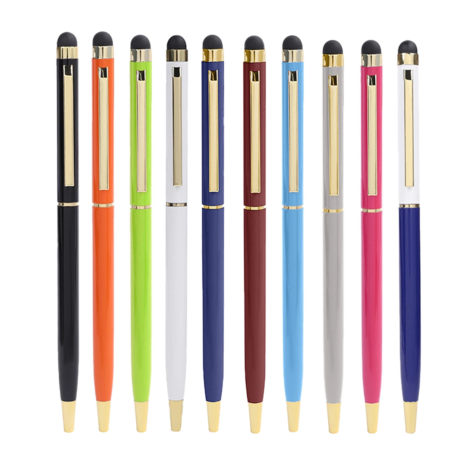 Metal Stylus Ballpoint Pen with Gold Trim 5