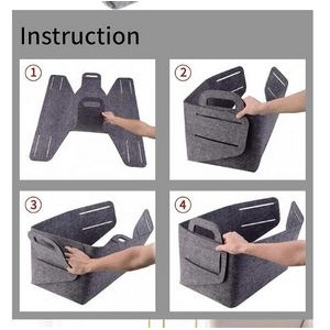 Folding Basket Organizer with Carry Handles 3