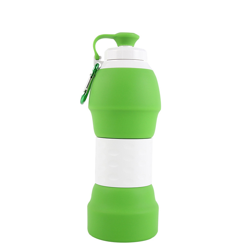 20oz Food Grade Silicone Folding Water Bottle 4