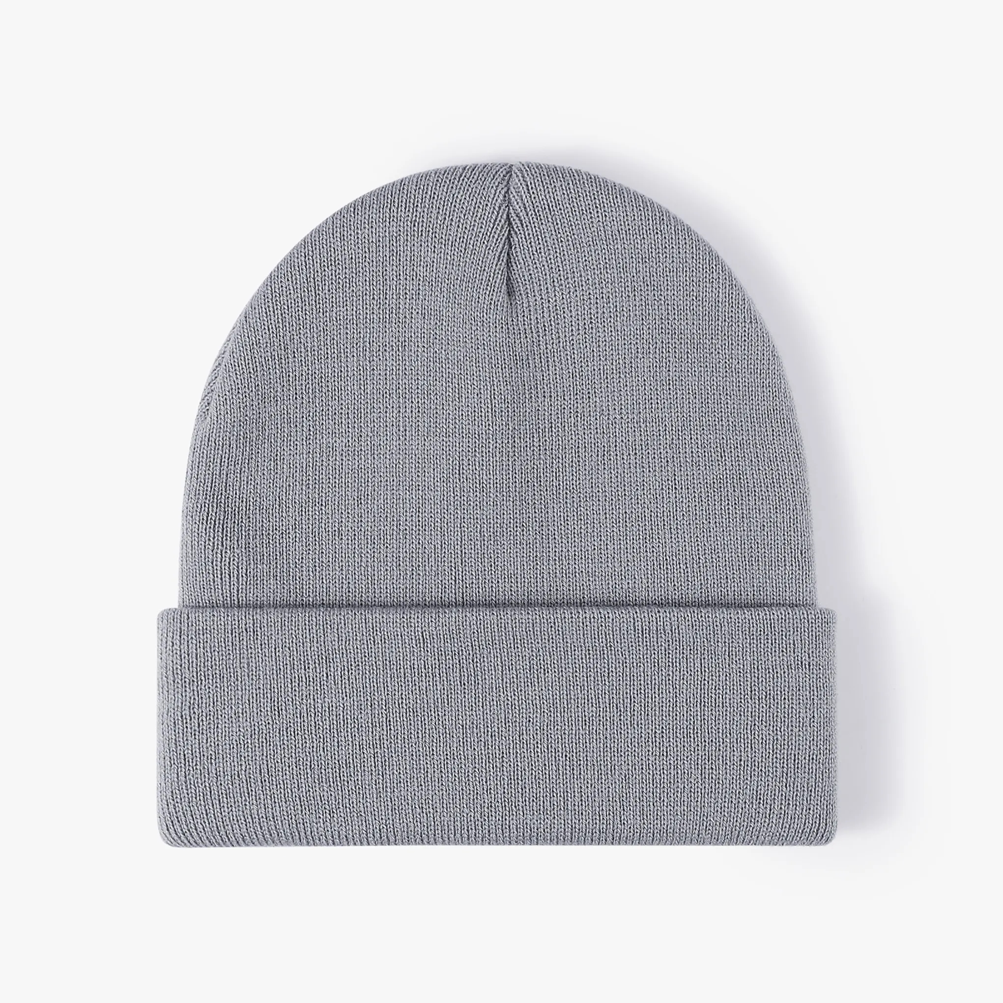 Unisex Acrylic Knit Cuffed Beanie Caps 12