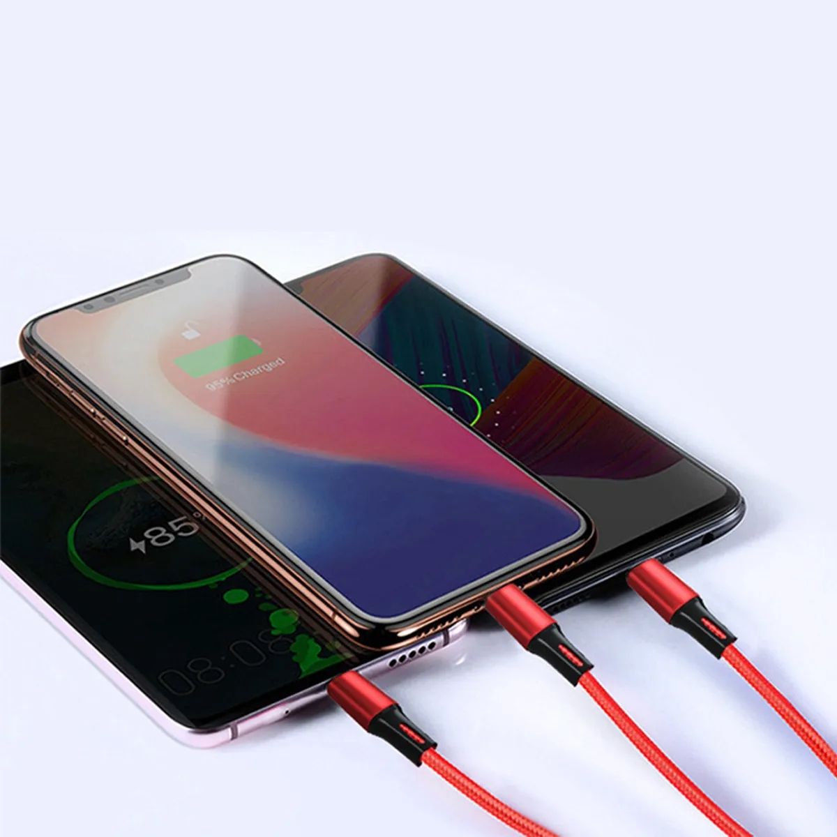 Cellphone Tablet USB Multiple Charging Cord Adapter 5