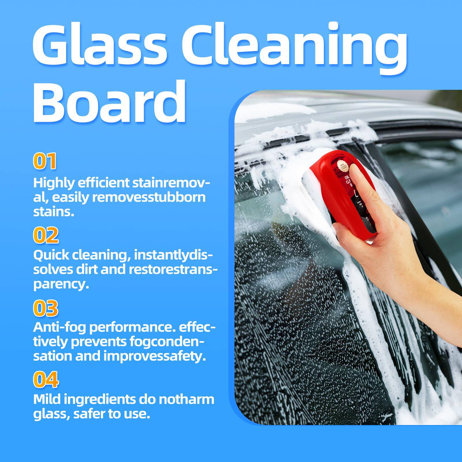 Strong Removal and Wiping of Car Glass Oil Film 4