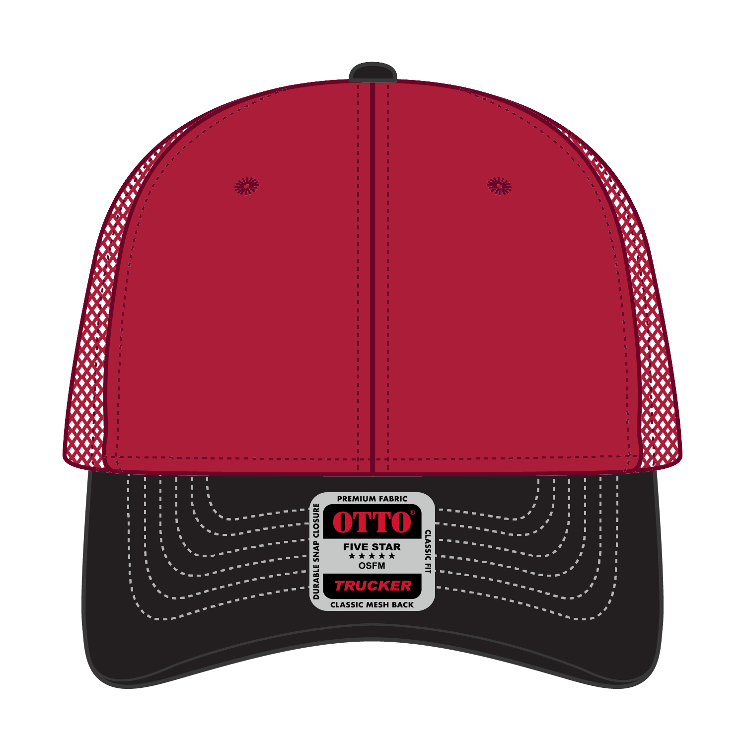 OTTO CAP® 6 Panel Low Profile Mesh Back Trucker Hat 13