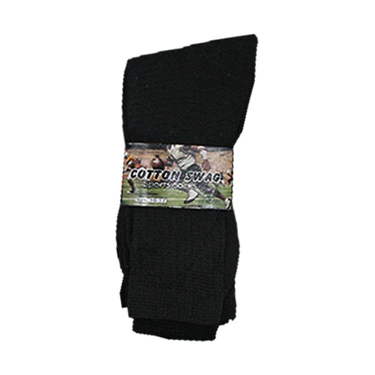 Men's Crew Socks Black Size 10-13