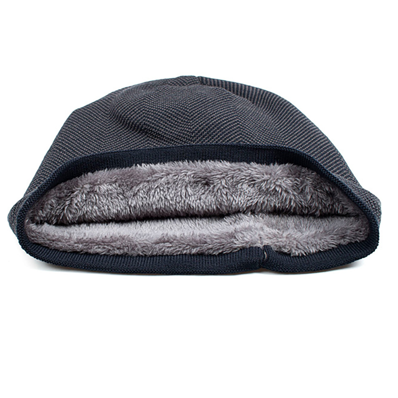 Unisex Knitted Wool Beanie Hats w/Fleece Liner 8