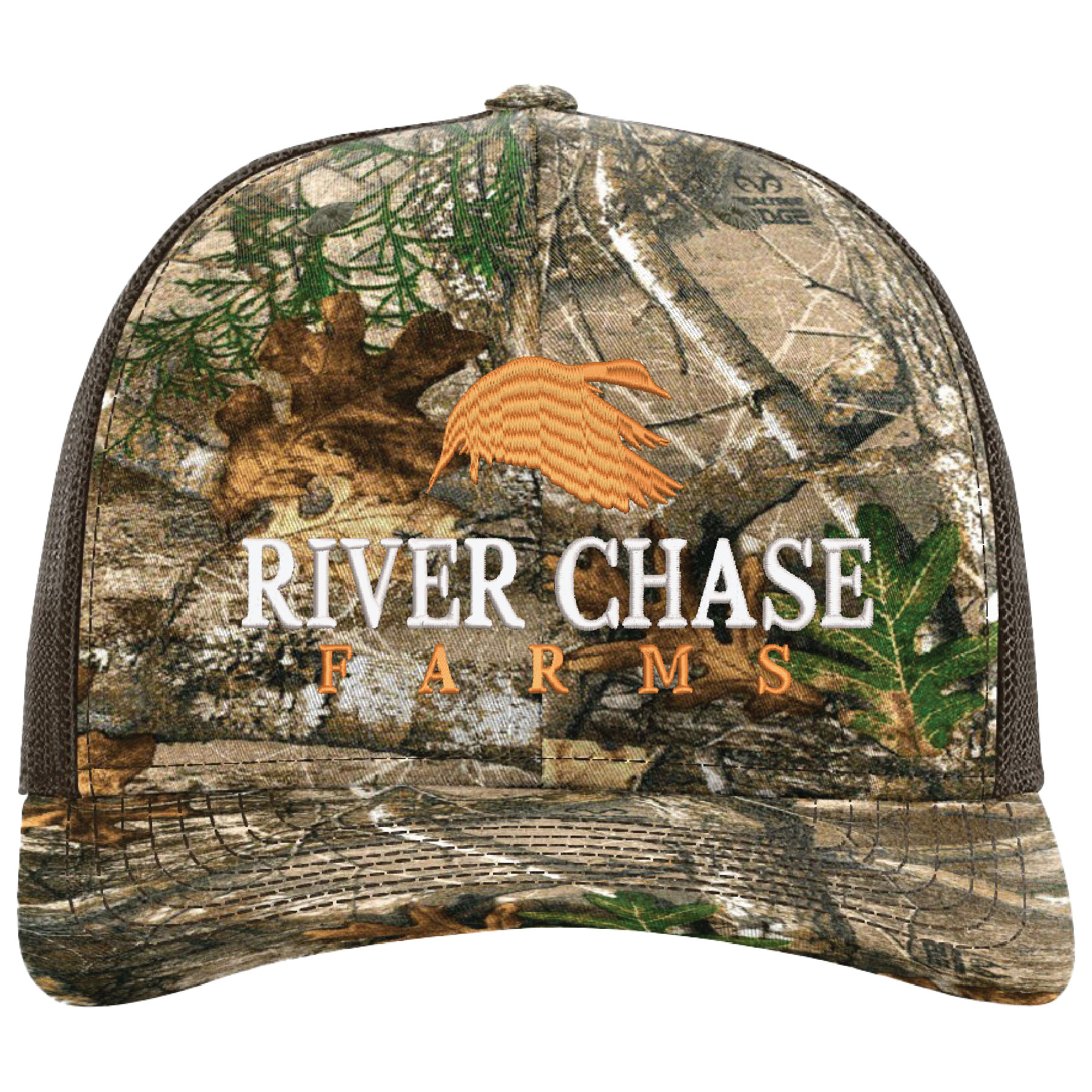 Richardson 112P Printed 6-Panel Snapback Trucker Hat w/Leatherette Adhesive Patches 15