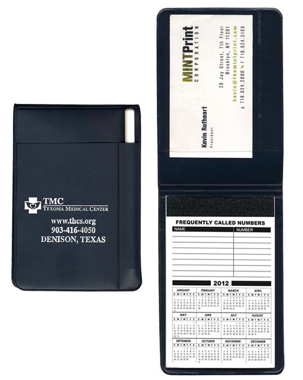 Standard Vinyl 100-Page Memo Book With White Pen 1