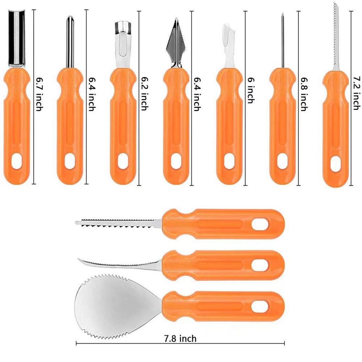 4Pcs Professional Pumpkin Carving Tool Kit With Handbag 5