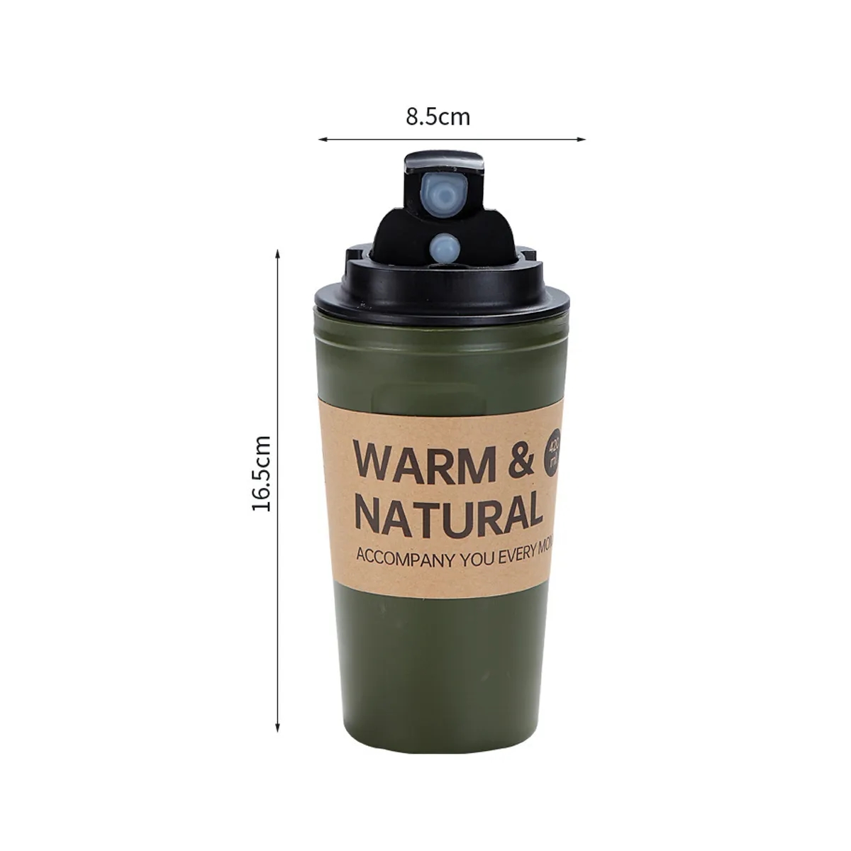 Portable Leak-Proof Clamshell Reusable Travel Coffee Mug 2