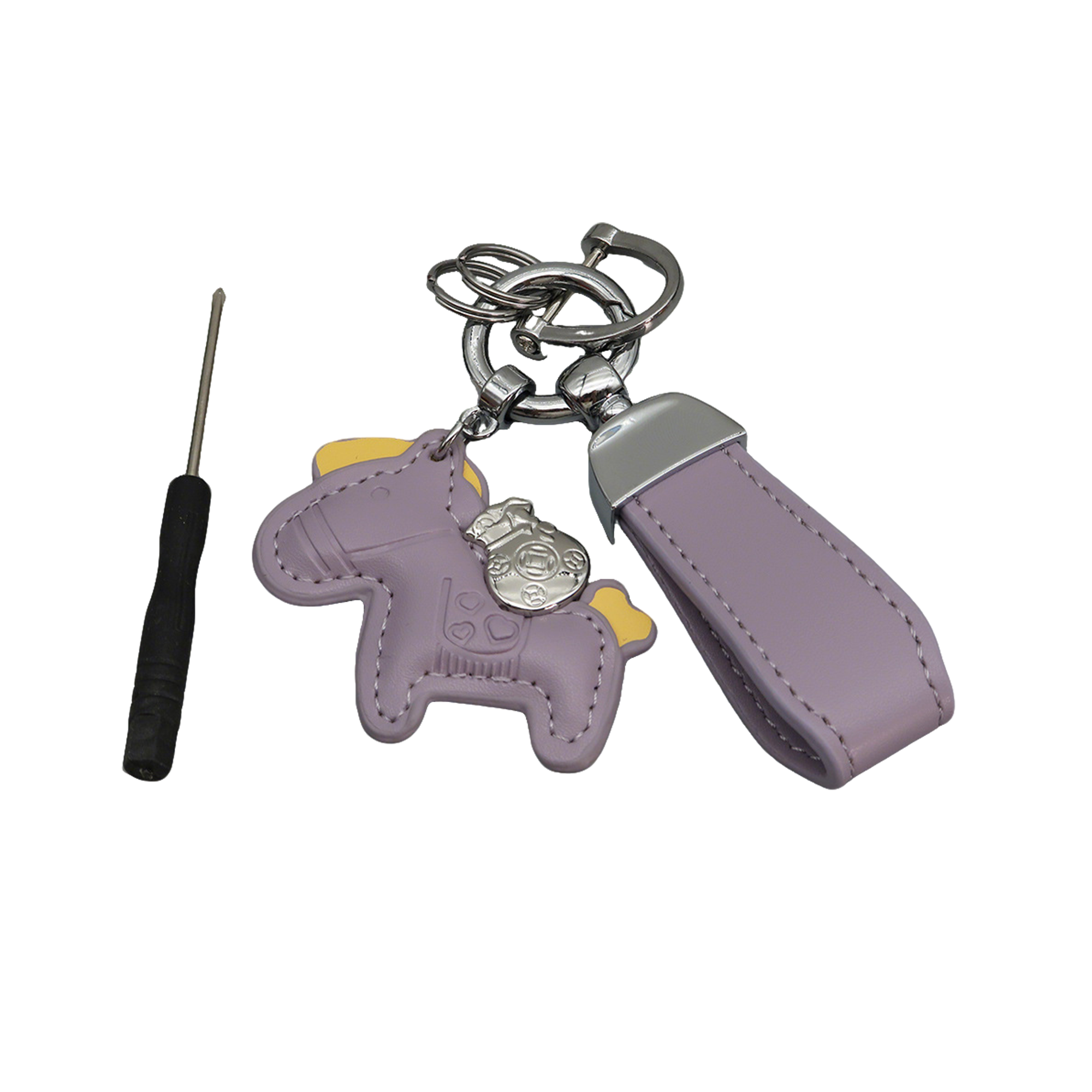 Polyurethane Pony Figure Key Ring With Strap 6.7" Length 20