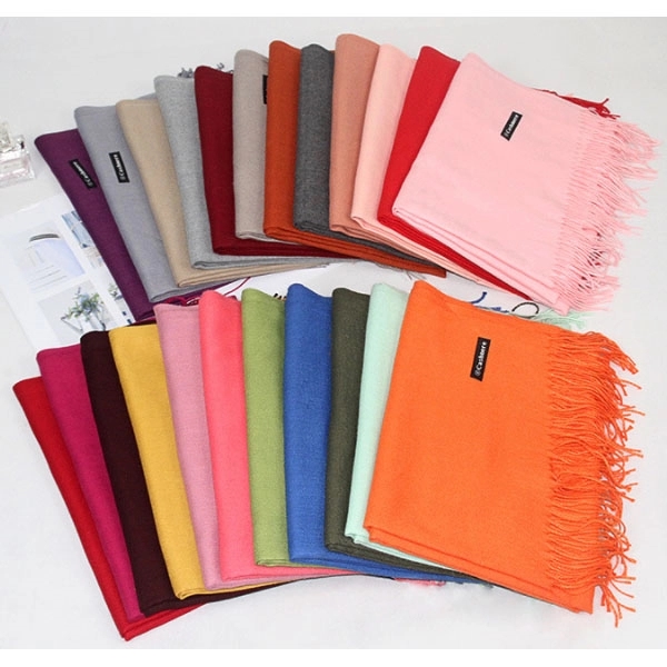 Winter Imitation Cashmere Scarf With Tassels 6