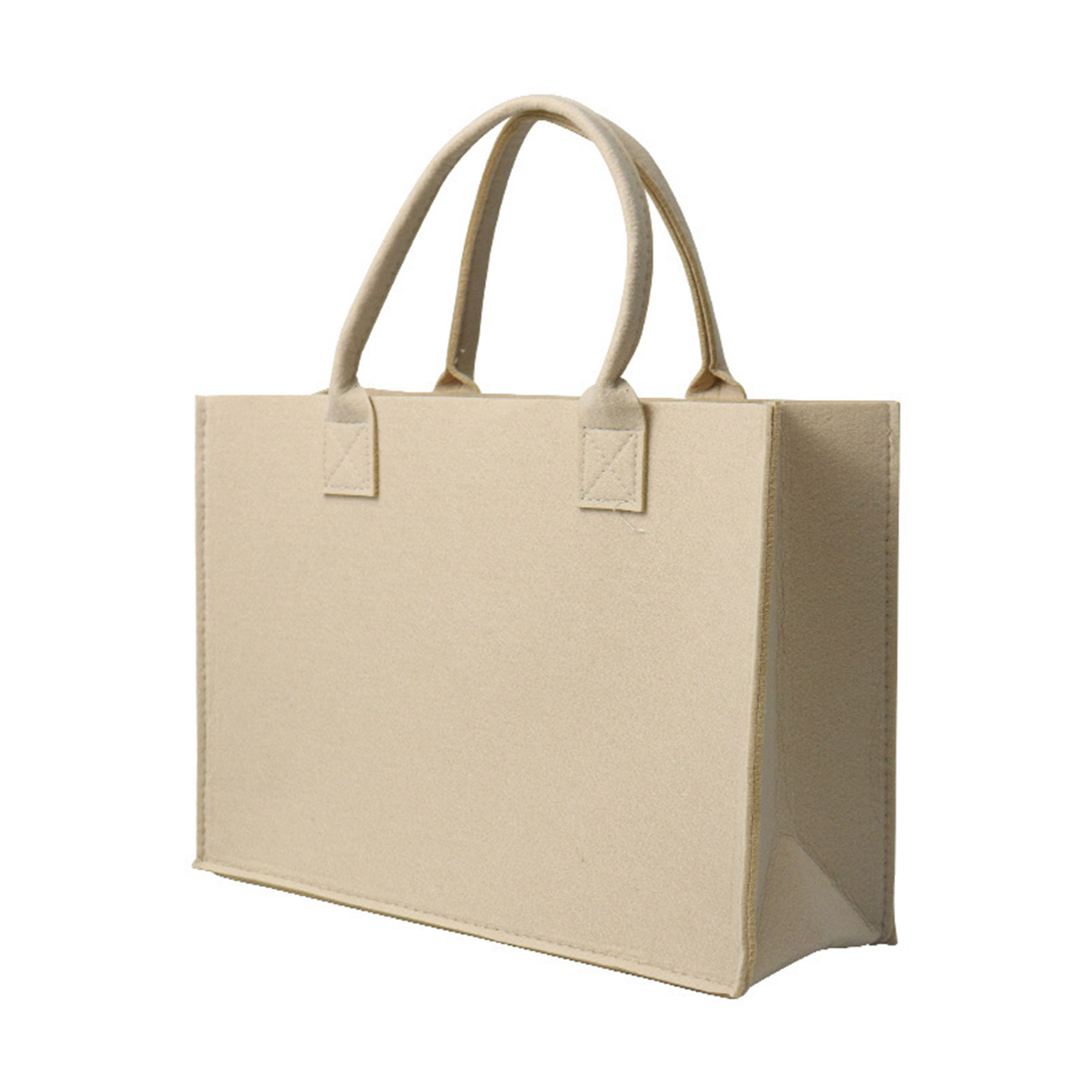 MOQ50 Reusable Portable Felt Grocery Tote Bag, custom tote bag with logo imprint 6