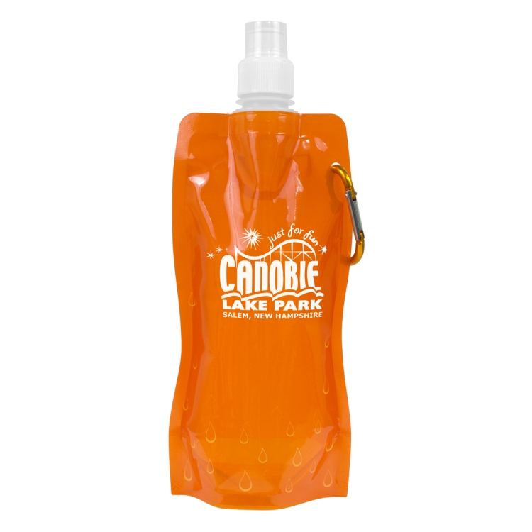 "Roll Up" 18 oz Foldable and Reusable Water Bottle with Matching Carabiner 34