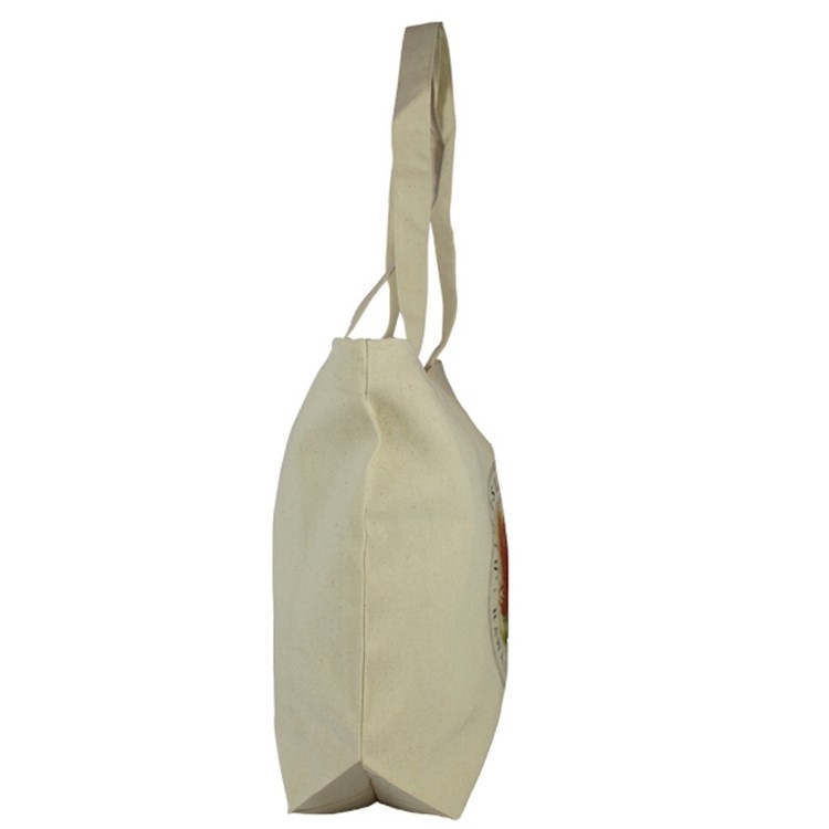 Top Zippered Natural Cotton Tote 4