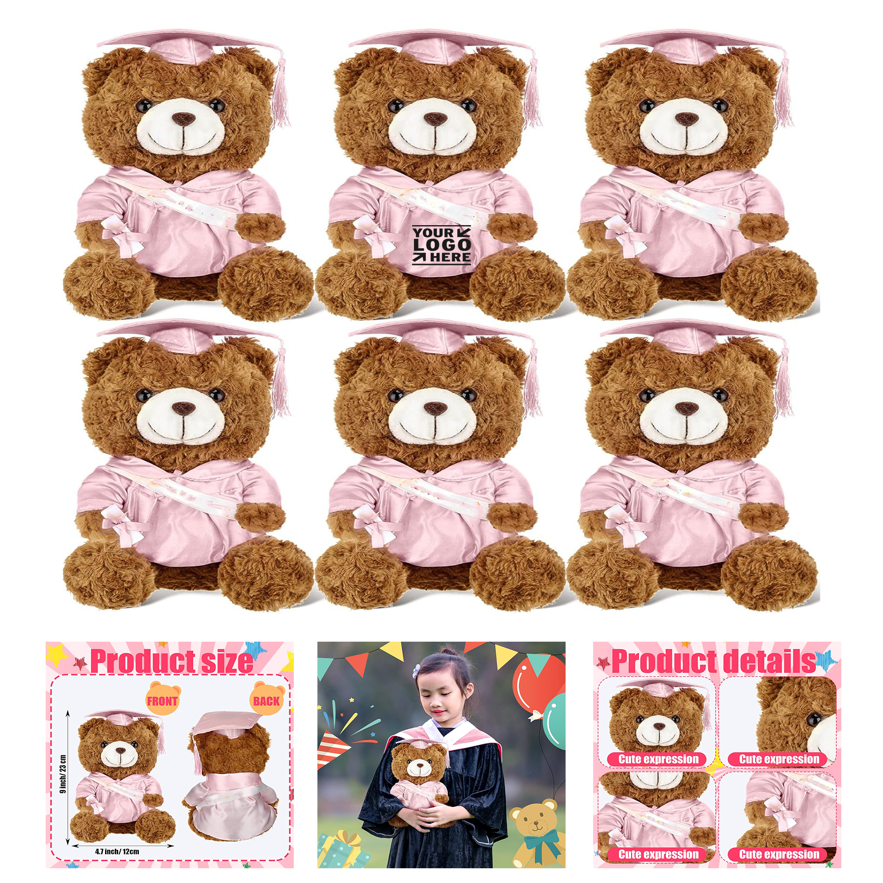Graduation Plush Bear Toy