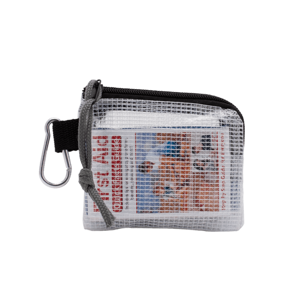 Outdoor Safety & First Aid Kit in a Zippered Clear Nylon Bag 8