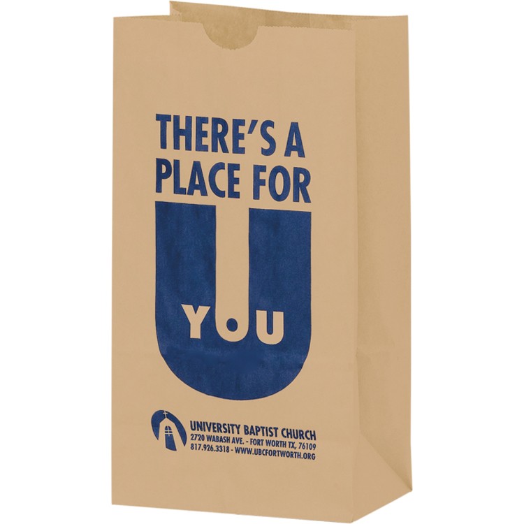 Grocery Bag - Natural Kraft 12# SOS 1