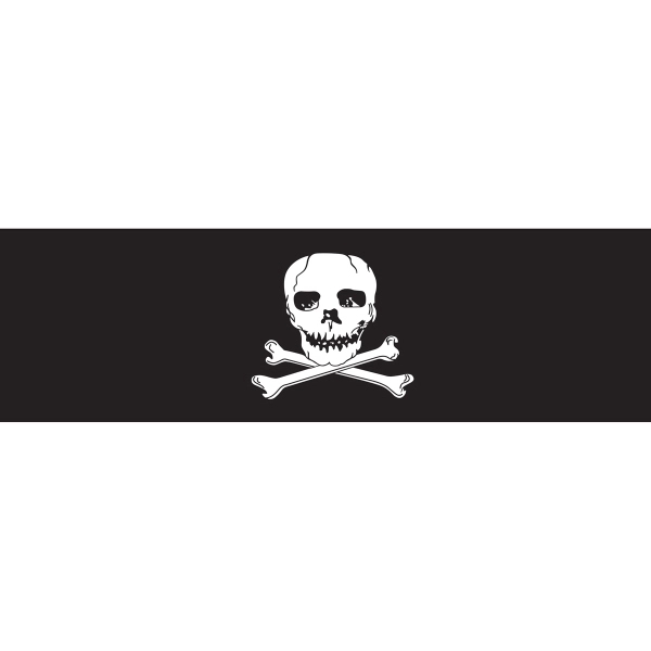 Jolly Roger Pennant Window Decals 3" x 10" 2