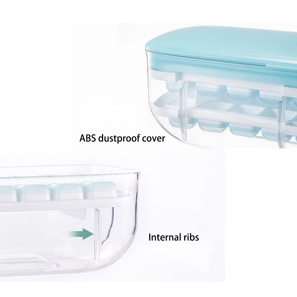 Easy-To-Remove Ice Cube Tray With Lid 2