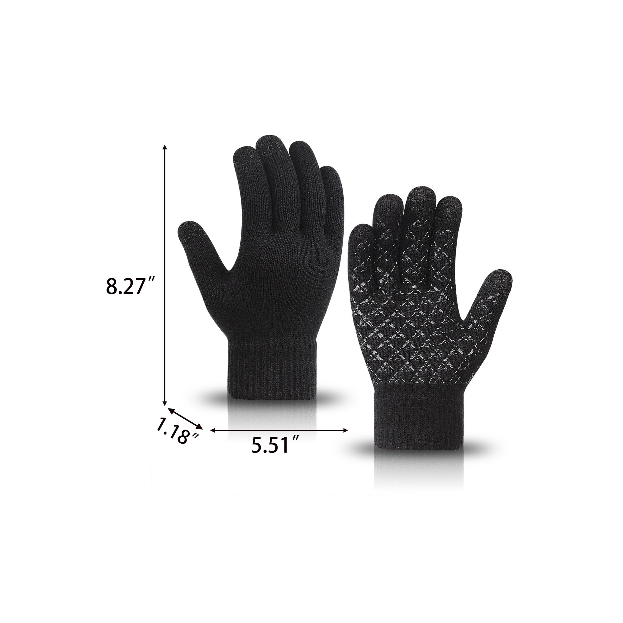 Personalized Winter Warm Knitted Touchscreen Gloves 3