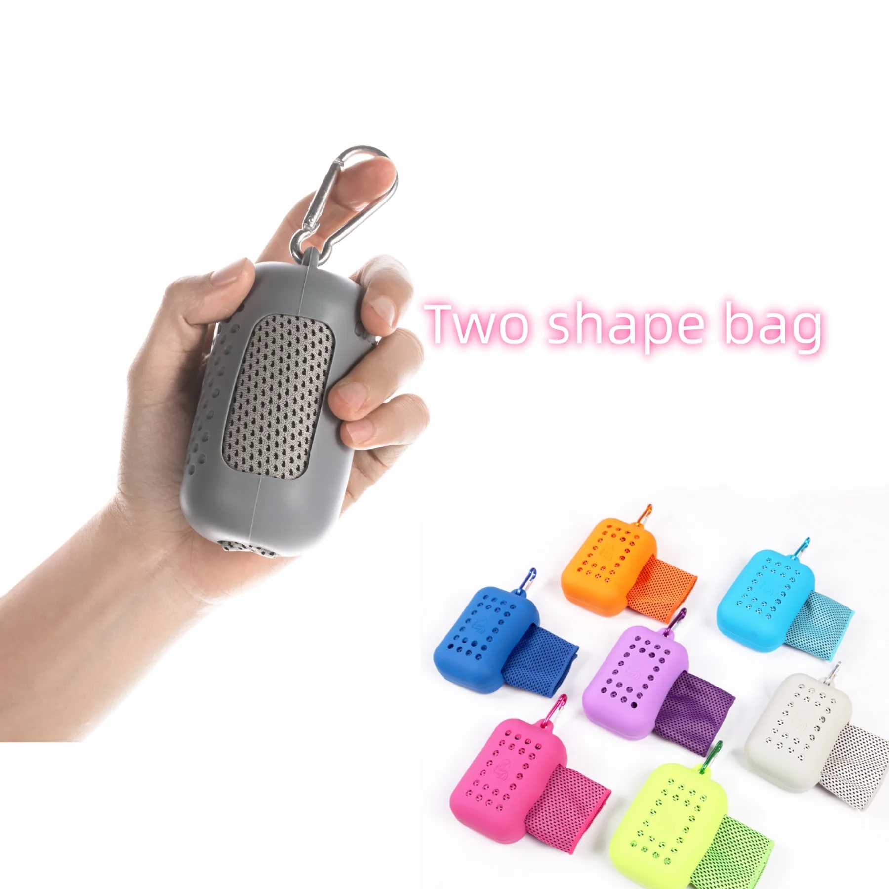 Sports Towel with Silicone Storage Bag 3