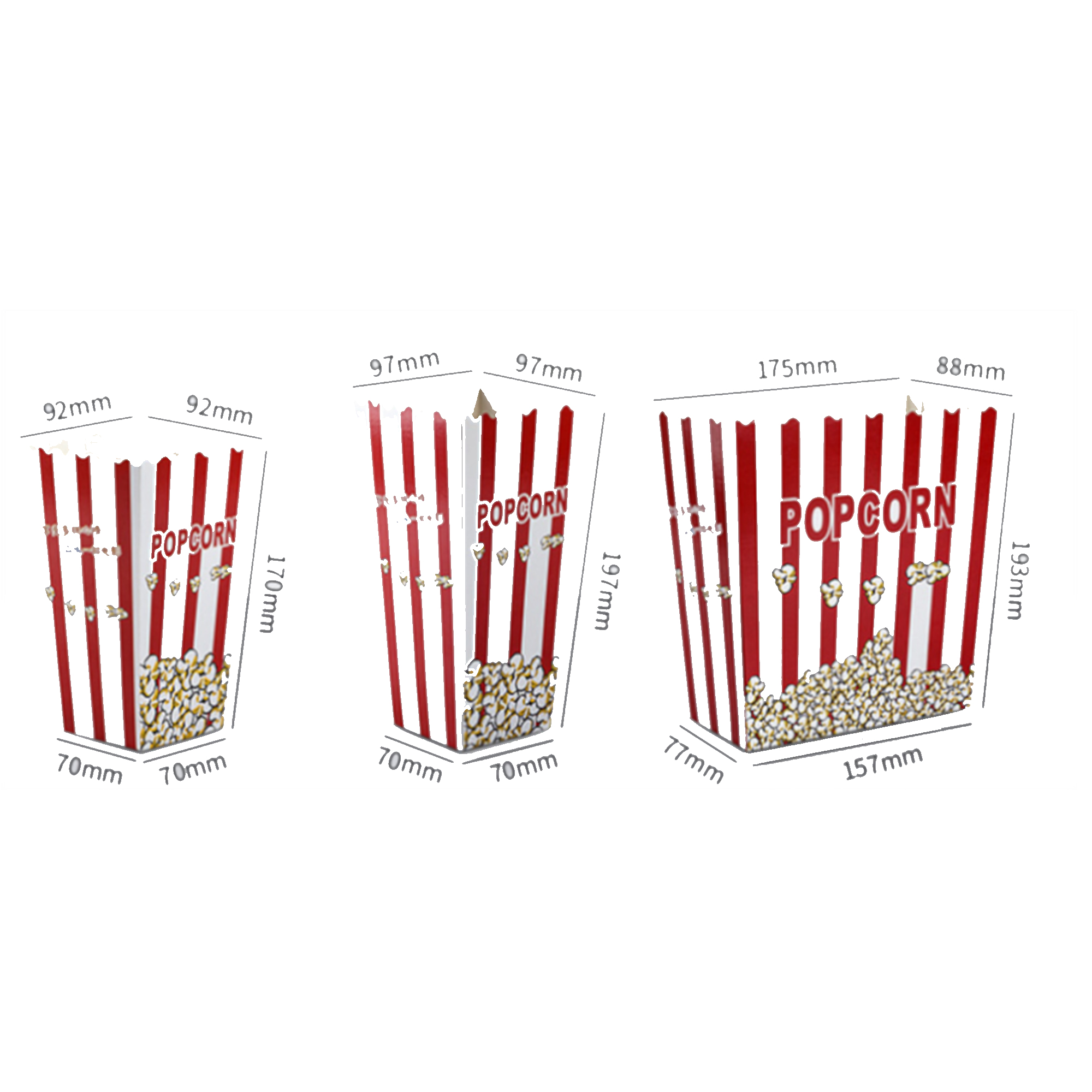 Foldable 32 OZ Popcorn Paper Container Box Custom MOQ 500 3