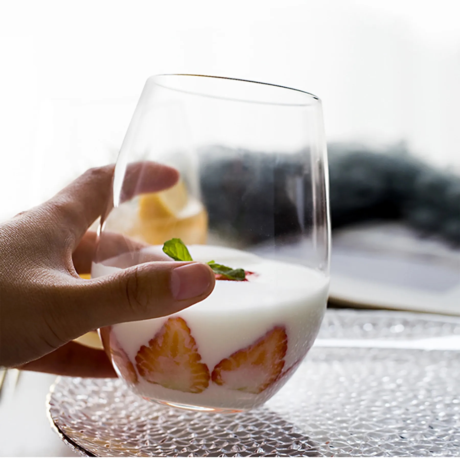 Stemless Gold Wine Glasses 8