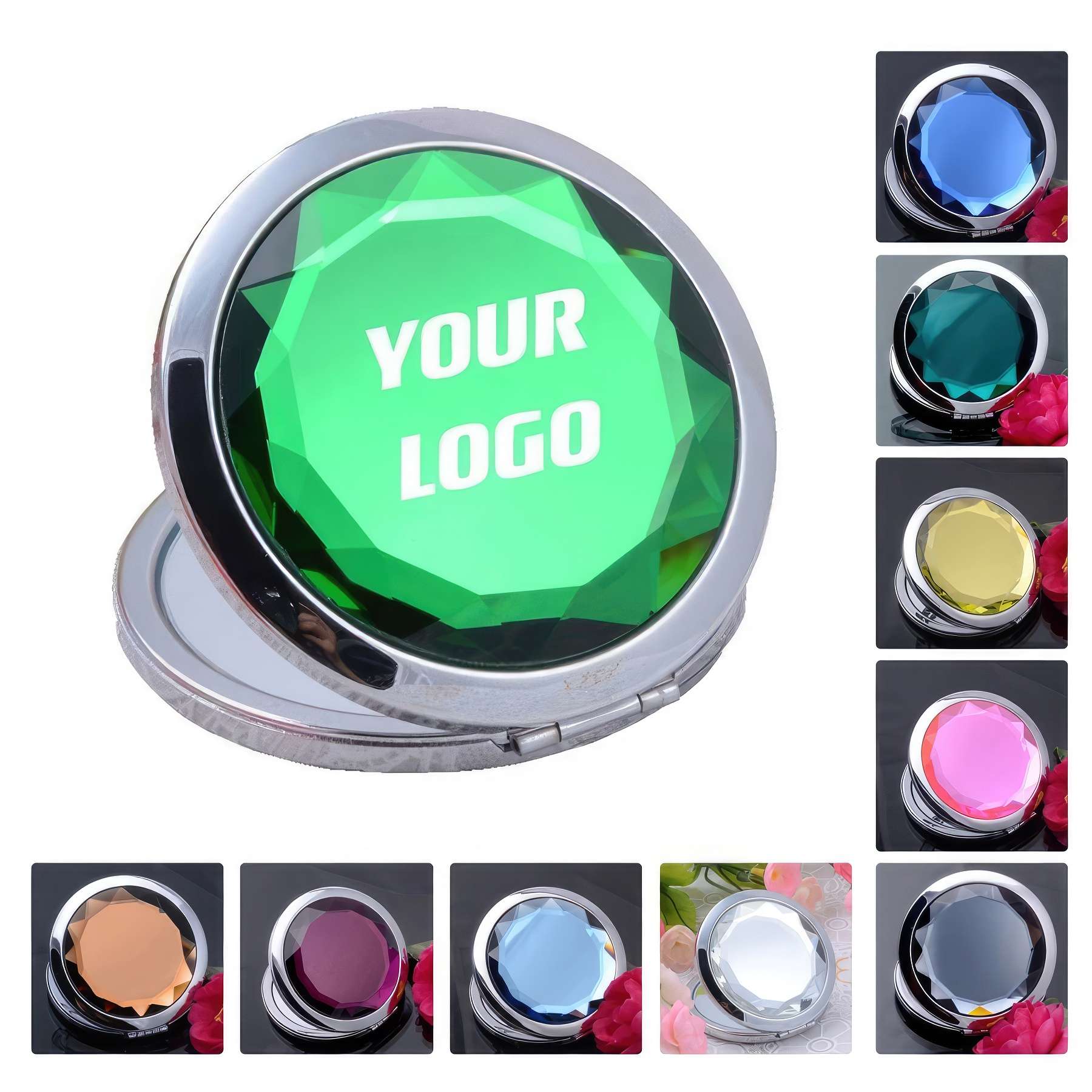 Custom Mini Mirror Magnifying Glass, custom ruler with logo imprint 3