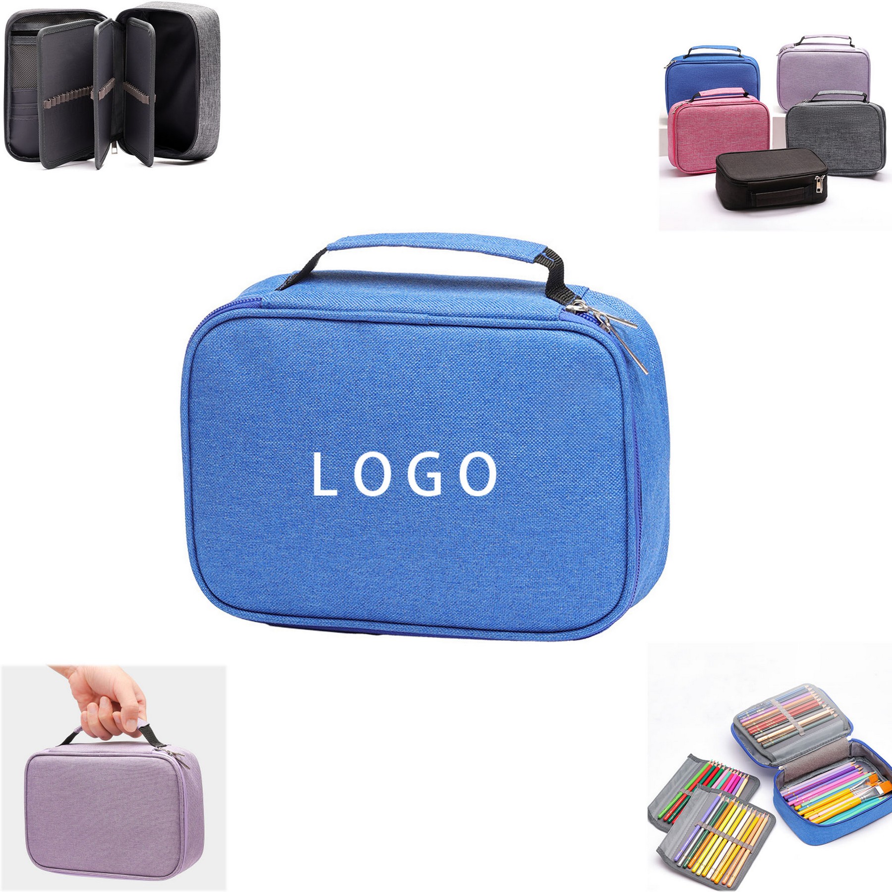 Large Capacity Pen Case Multi-Slot Pencil Pouch Durable