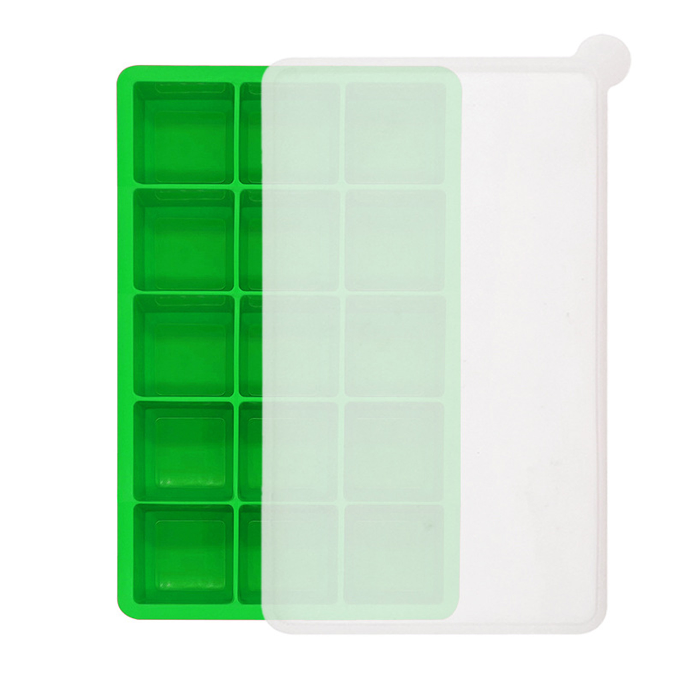Silicone Ice Cube Tray With 15 Slots And Lid 7