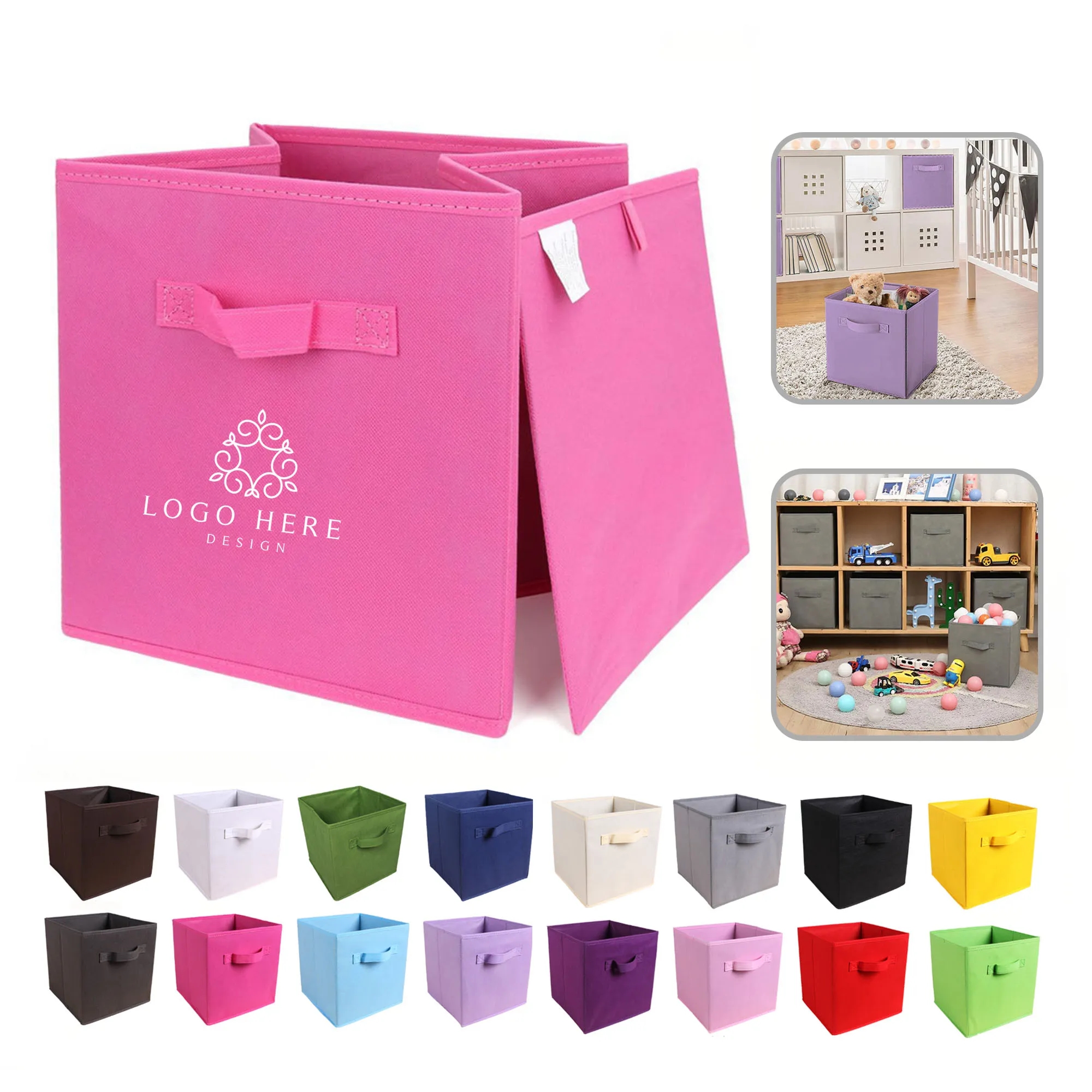 Fabric Storage Box Clothes Organizer With Handle 6