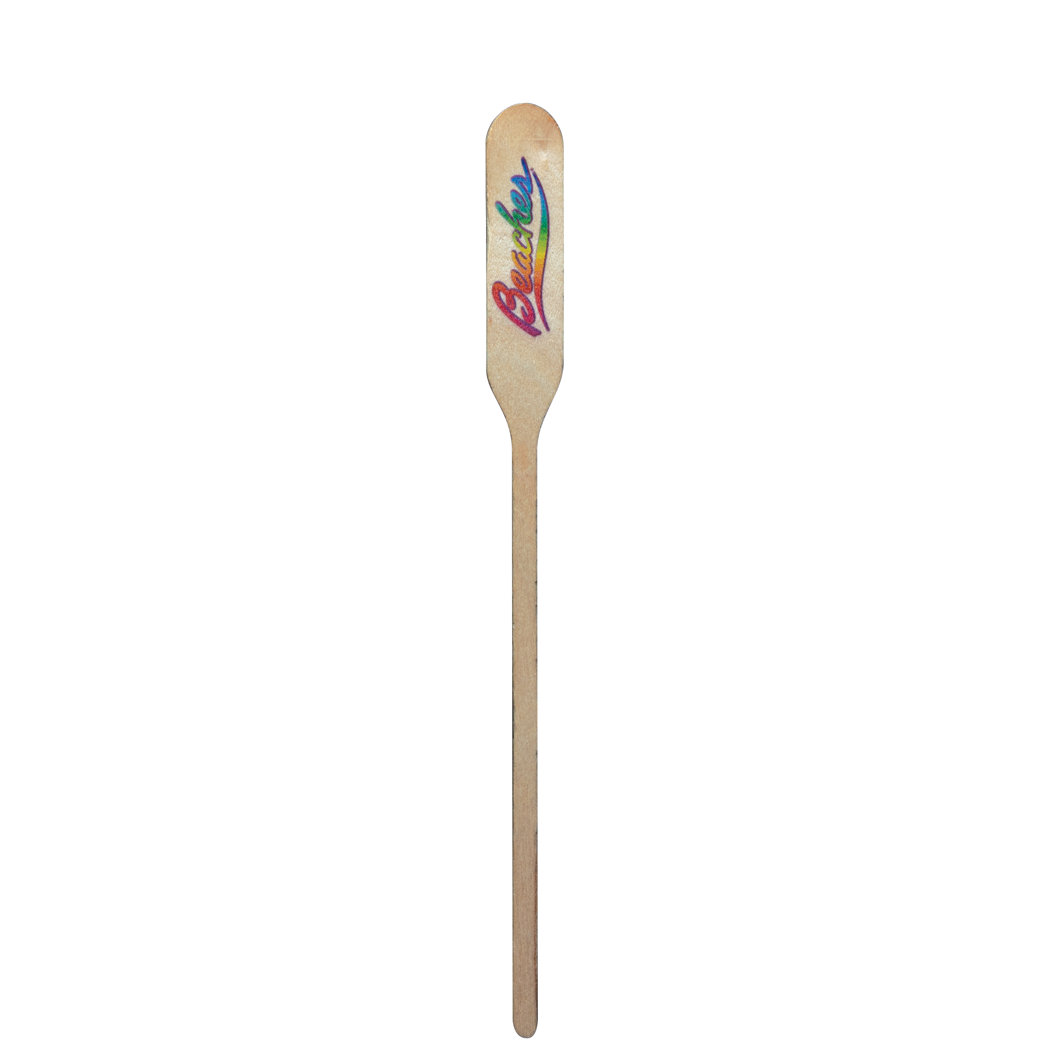 Wood Drink Stirrer 6.000" Paddle Digital Print 1