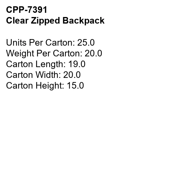 Clear Zipped Backpack 9