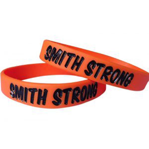 1/4 Inch Deboss-Fill Silicone Wristbands 2