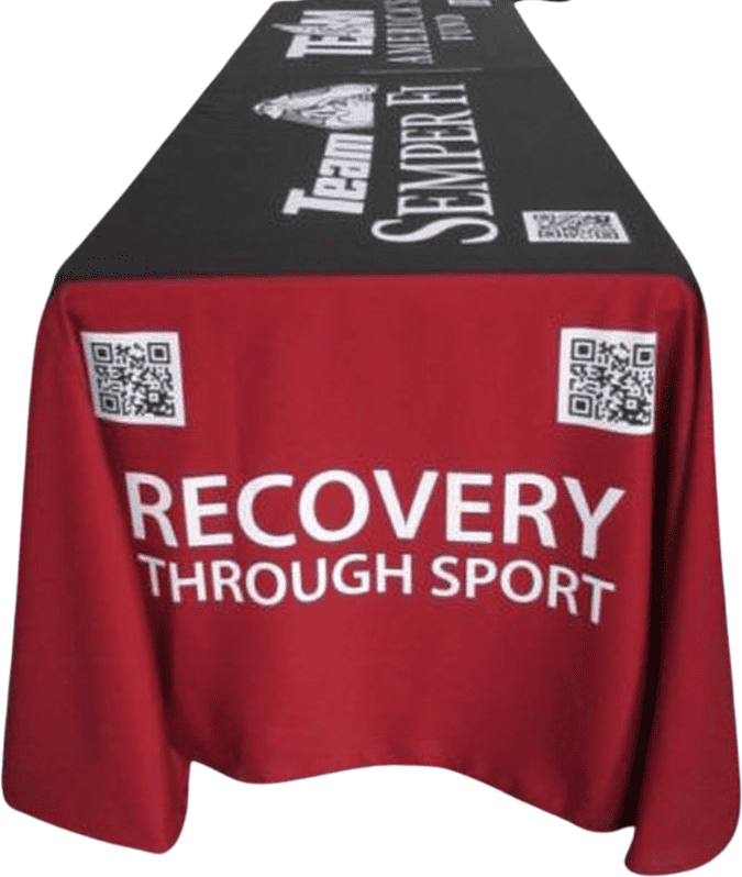 Table Cover 6' Table Throw - Polyester - Custom Printed 7